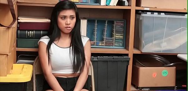  Teenie Asian Shoplyfter Teen Strip Searched and smashed